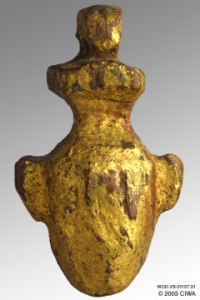 Egyptian gilded wooden heart amulet, 1570 BCE - 1293 BCE